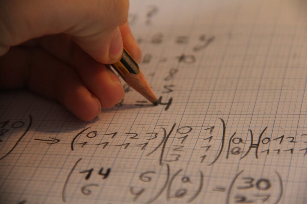 mathematics, writing, hand